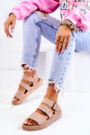 Sandals Buckle Beige Reese's