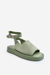 Comfortable Women's Platform Sandals Green Rubie