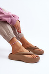 Women's Foam Flip Flops Japanese Khaki Roux