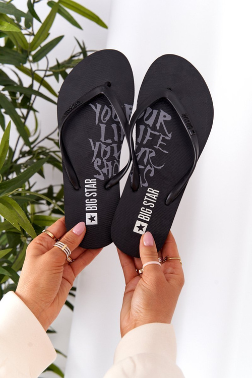Women's Sliders Flip-Flops Big Star FF274A309 Black