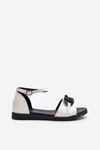 Women's Flat Sandals with Chain Vinceza 17320 White
