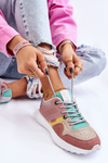 Damskie Sneakersy Big Star LL274422 Różowo-Beżowe