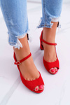 Women's Stiletto Sandals Sergio Leone SK808 Red Dali