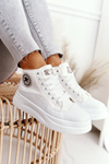 Women's High Sneakers On A Platform White Nice Girl