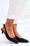 Low Peep Toe Pumps Black Lia