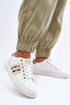 Leather Women's Sports Shoes Animal Pattern White Rilee