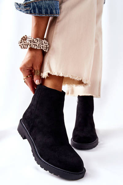 Flat Heeled Boots Black Laurette