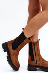 Women's Zip-up Ankle Boots Camel Samil