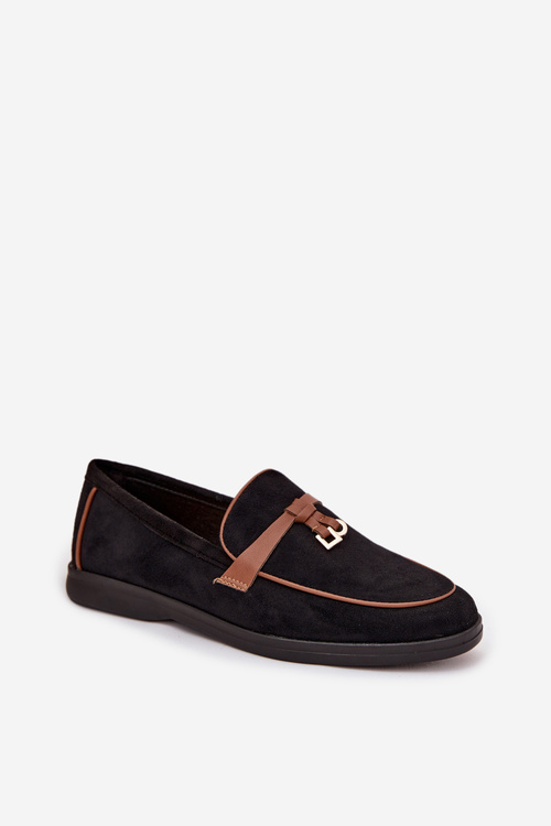 Damskie Mokasyny Loafersy Czarne Darwen