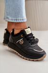 Women's Sports Shoes Insulated With Fur On Platform Black Lerisas