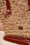 Braided Beach Bag NOBO XM0020-CM17 Beige-Brown