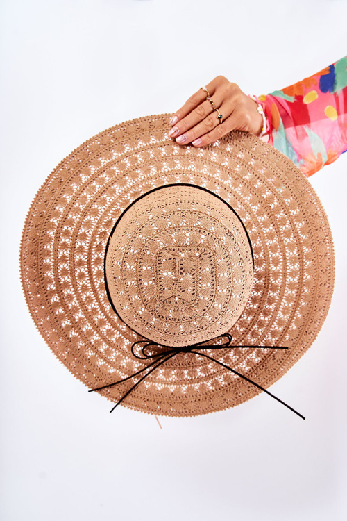Women's Openwork Hat Brown Elif