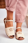 Beige Women's Sandals Lu Boo Plaited Felicia