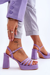 Women's Suede Platform Sandals Violet Verda