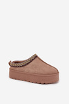 Children's Youth Snow Boots with Embroidery on Platform Khaki Jolisse
