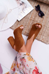 Women's Peep Toe Camel Nevienna Stiletto Sandals