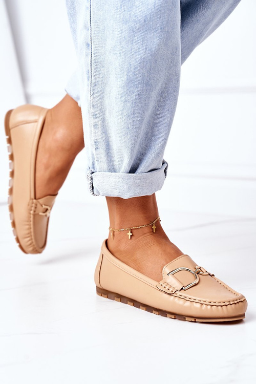 Women's Leather Loafers Light Brown Downtown