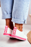 Women's Sneakers Classic White-Neon Pink Ville