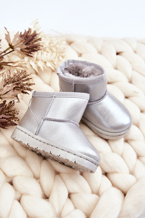 Warmed Children's Snow Boots Silver Scooby