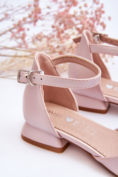 Children's Low Heel Sandals Pink Nelly