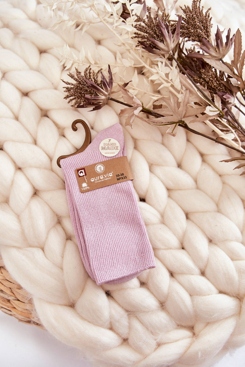 Women's Antibacterial Socks With Shiny Thread Pink