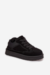Damskie Sneakersy Ocieplane Futerkiem Czarne Cyrissa