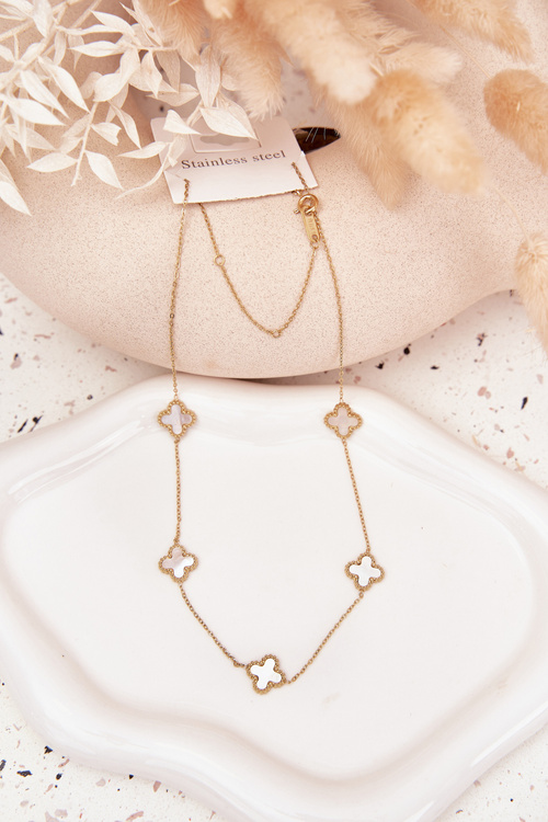 Stainless Steel Chain Gold Pearl