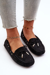 Women's Moccasins in Eco Suede Black Anemilda