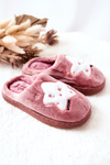 Children's Padded Slippers Stars Dark Pink Nelli