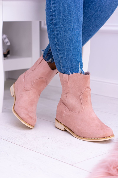 Lu Boo Women's Slip-on Ankle Booties Powder Pink Trinity