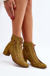 Suede Laced Booties Maciejka 05508-24 Olive