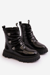Girls' Lacquered Lined Boots Black Rilina