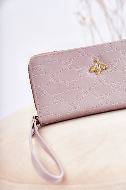 Women's Large Wallet With Ornament Grey Fabio