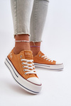 Women's sneakers on a thick sole Lee Cooper LCW-24-31-2216 Orange