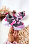 Children's Velcro Sports Shoes Befado 516P091 Grey and Pink