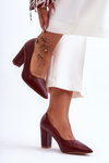 Classic Heels On A Heel Burgundy Odessa