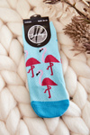 Youth socks Three Flamingos Pattern Light blue
