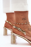 Transparent Heels With Heel Gold SBarski MR1037-43