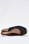 Wedge Sandals For Women With Braiding Black Tulliata