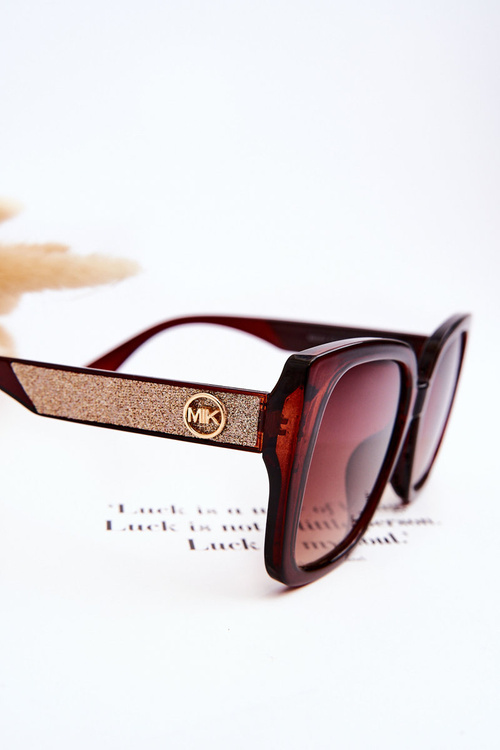 Women's Glitter Sunglasses M2354 Brown