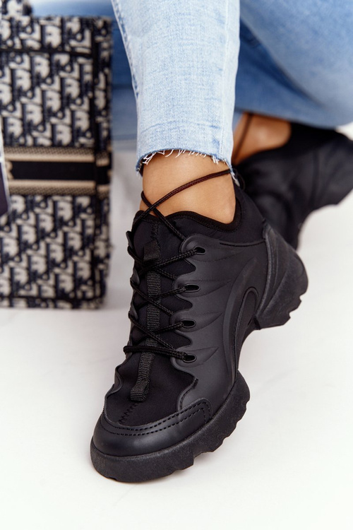 Women's Sport Shoes Sneakers Black Born This Way