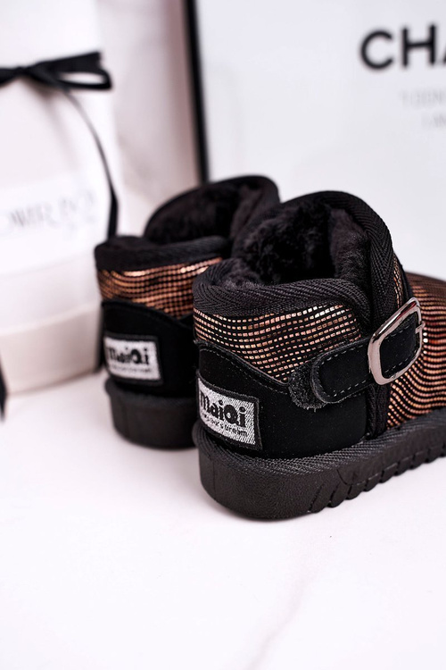 Children's Snow Boots With Fur Golden Black Dreamy