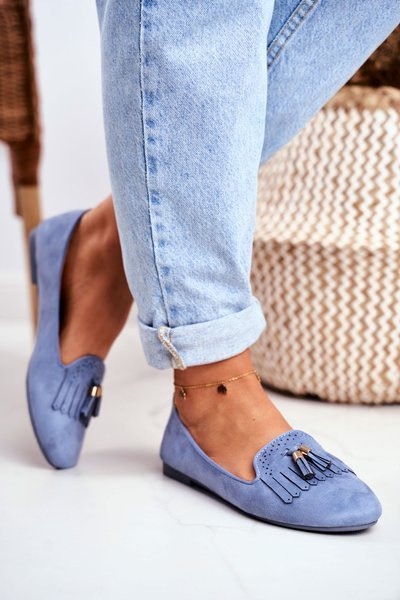 Women’s Loafers Blue Lords Fringe Blue Therese