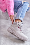 Botki Trapery Damskie Ocieplane Szare Lee Cooper LCJ-22-01-1373
