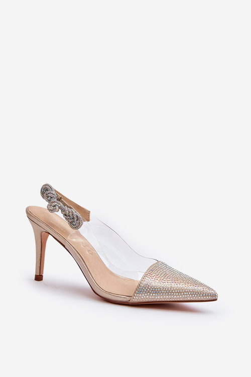 High Heels with Embellishment D&A MR1966-11 Gold