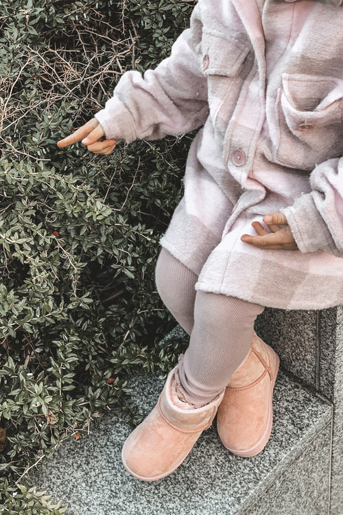 Kids' Warm-up Snow Boots Pink Gooby