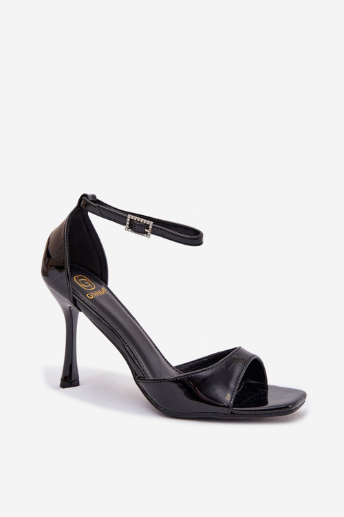 Patent Leather Sandals On High Heel Black Revella