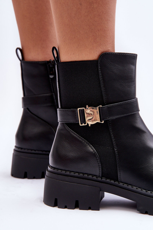 Leather Ankle Boots Women's Black Elspetia