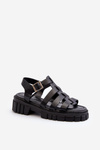 Women's Black Roman Sandals Rosarose
