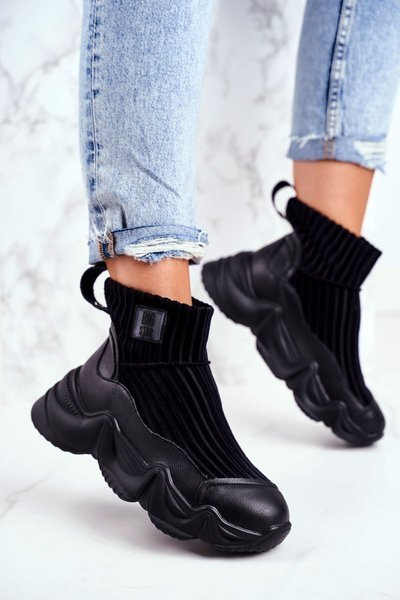 Women's High Sneakers Big Star Black GG274607